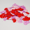 75g Red Pink Lilac Heart Buttons Assorted Sizes Craft Scarpbook Trimits
