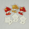 6 x Cheeky Wooden Foxes Embellishments Craft Cardmaking Scrapbooking