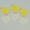 6 x Wooden Yellow Chicks Embellishments Craft Cardmaking Scrapbooking
