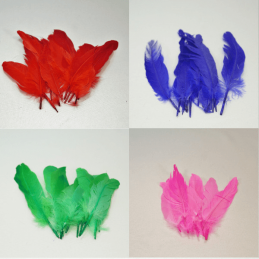 12 x Goose Feathers Multi Coloured Decoration Costume Craft Projects