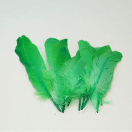 Green 12 x Goose Feathers Multi Coloured Decoration Costume Craft Projects