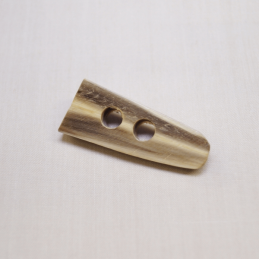 1 x Light Bark Wood Horn Toggle Duffle 40mm Resin Coat Craft Button