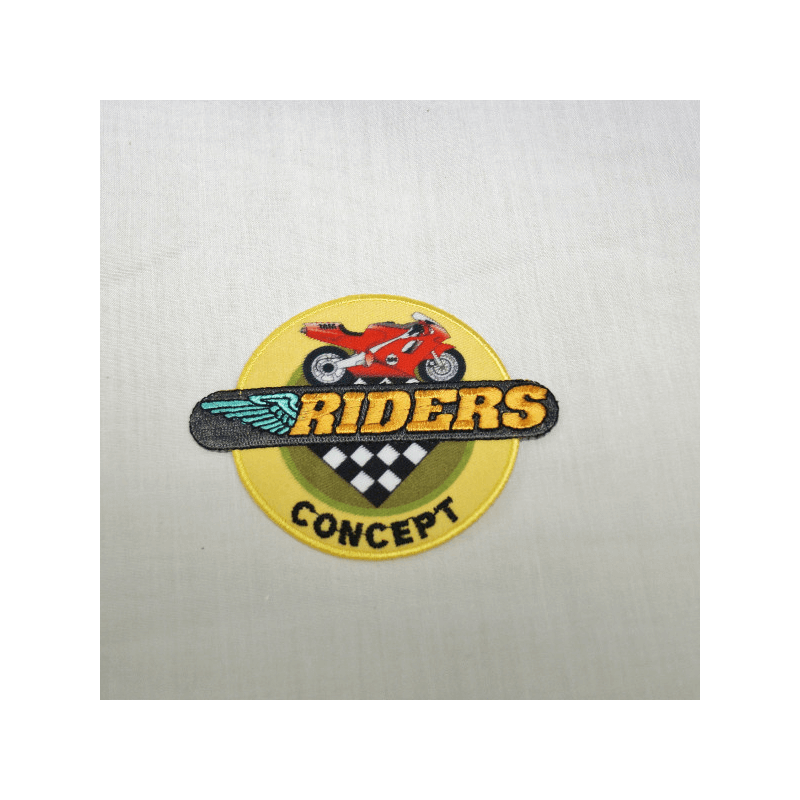 Riders Concept Motorbike Embroidered Thermo Iron On Motif 