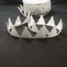 Bertie's Bows Metallic Silver Padded Christmas Tree Cut Outs  Ribbon Trim