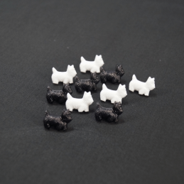 10 or 20 x 17mm Scottie Dog Westland Highland Terrier Craft Buttons