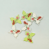 6 x Stripes Polka Dot Butterflies Embellishments Craft Cardmaking Scrapbooking