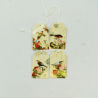 4 x Vintage Bird Postcard Gift Tags Embellishments Craft Cardmaking Scrapbooking