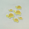 6 x Wooden Tortoise Family Embellishments Craft Cardmaking Scrapbooking