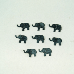 8 x Fabric Elephants Soft Fur Style Embellishments Craft Cardmaking Scrapbooking