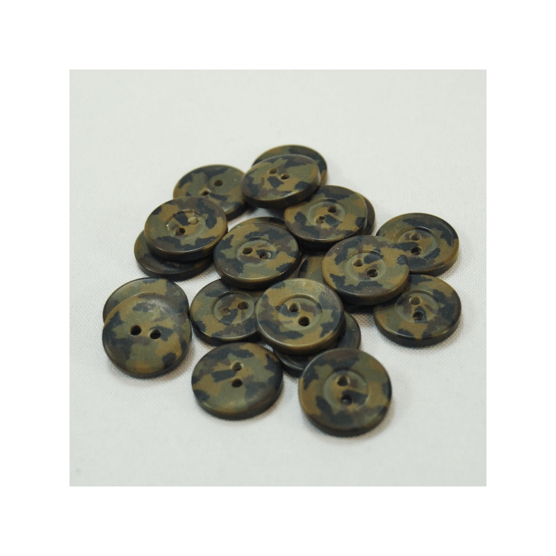 3, 10 or 20 x 17mm Army Camouflage Military Craft Buttons
