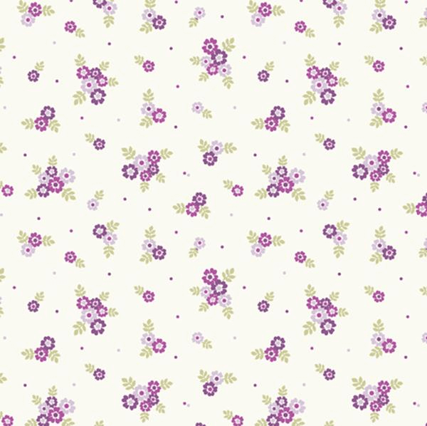 Light Pink 100% Cotton Fabric Lifestyle Ditsy Flowers Floral Polka Dots