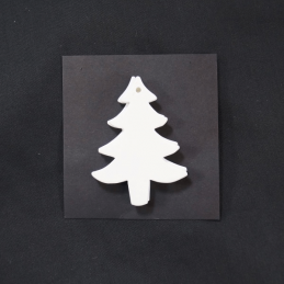 2x Ceramic Christmas Tree Gift Tags Embellishments Craft Cardmaking Scrapbooking