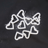 10x Glitter Outline Heart Hangers Embellishments Craft Cardmaking Scrapbooking