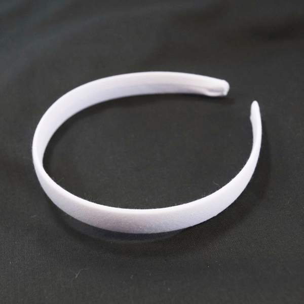 16mm Cotton Covered White Headband Girls Accessories Bridal