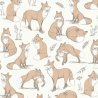 100% Cotton Fabric Lifestyle Mrs Fox Bushy Tail Foxes 140cm Wide