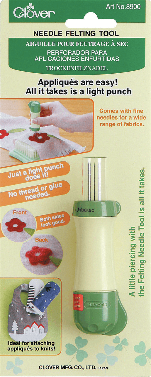 Clover 5 Needle Felting Tool With Safety Locking Device