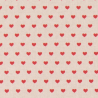 Cotton Rich Linen Look Fabric Lines Of Love Hearts Upholstery