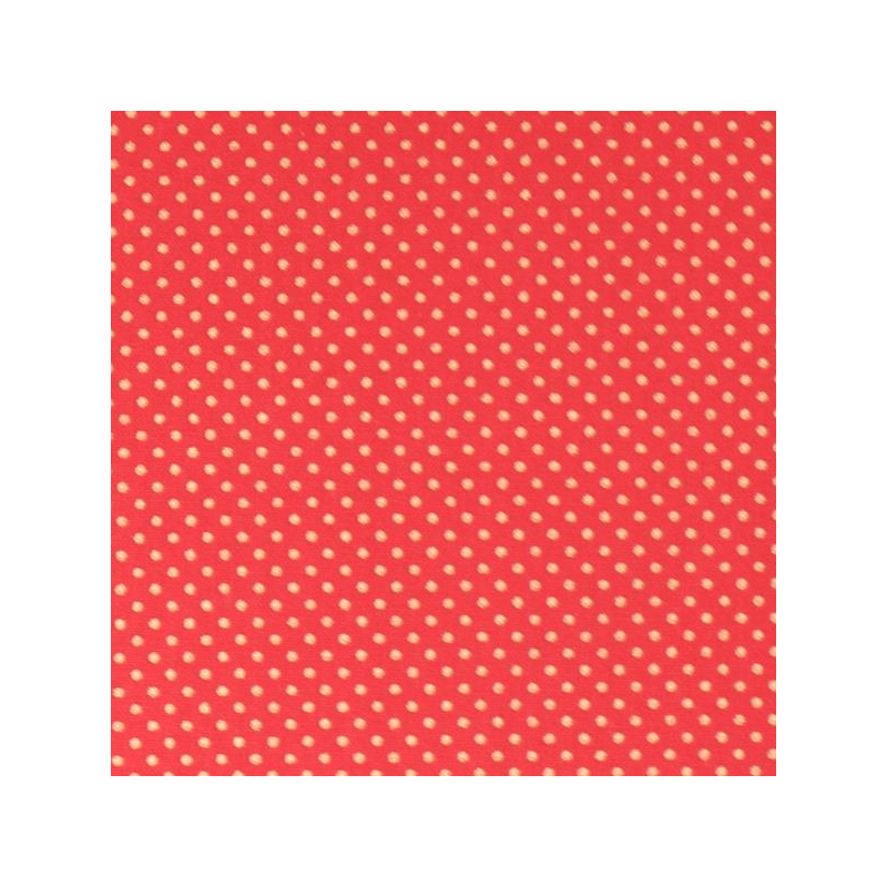 2mm Polka Dot Pin Spot Red Gold Natural Cotton Rich Linen Look Upholstery Fabric