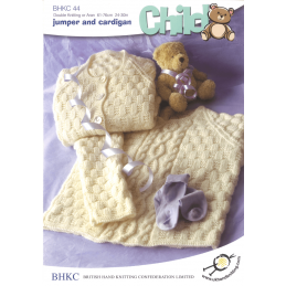 Basket Weave Jumper or Cardigan Toddler Child BHKC Knitting Pattern BHKC44