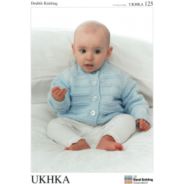 Baby Various Ribbed Cardigans Round, V or Shawl Neck Knitting Pattern UKHKA125