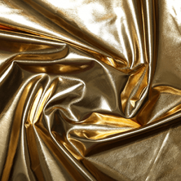 Gold Stretch Foil Fabric Dancewear Fancy Dress Polyester Nylon Spandex Mix