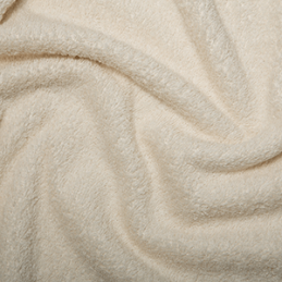 Cream Plain Towelling Fabric 