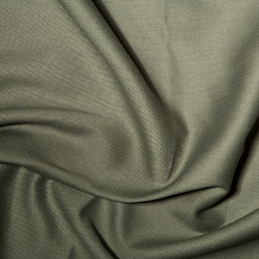 Khaki Polycotton Gaberchino Twill Fabric 