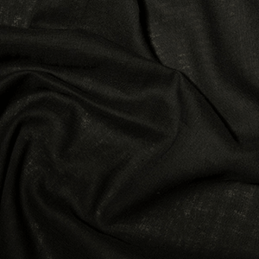 Black Fire Retardant Muslin Fabric  100% Cotton 