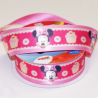 1 Metre Disney Minnie Mouse Cupcakes Pink 25mm Satin Craft Ribbon