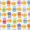 Jellyfish And Puffer Fish Kids Cartoons 100% Cotton Dress Craft Fabric