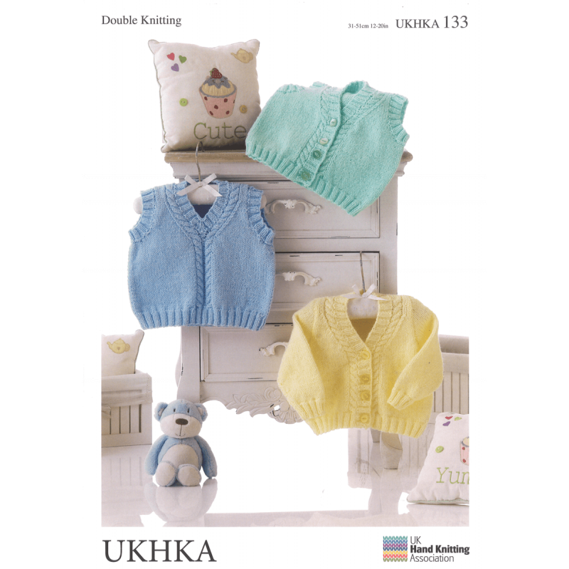 Baby Rope Twist Cable Style Cardigan Jacket Pullover Knitting Pattern UKHKA133