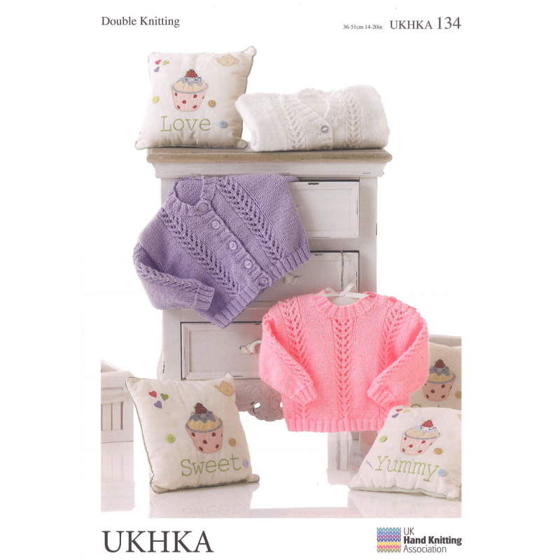 Baby Chevron Knit Design Cardigan Jumper Knitting Pattern UKHKA134