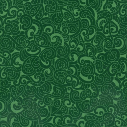 Emerald 100% Cotton Patchwork Fabric Nutex Kiwiana Moko Abstract Swirls Tattoo