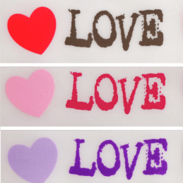 25mm x 3m Love Hearts Valentine Ribbon Multi Colour Celebration