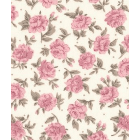 100 Cotton Poplin Fabric Rose Hubble Deco Blossom Roses Flowers