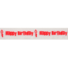 Celebrate Ribbon 15mm x 3.5m Organza Happy Birthday Candle