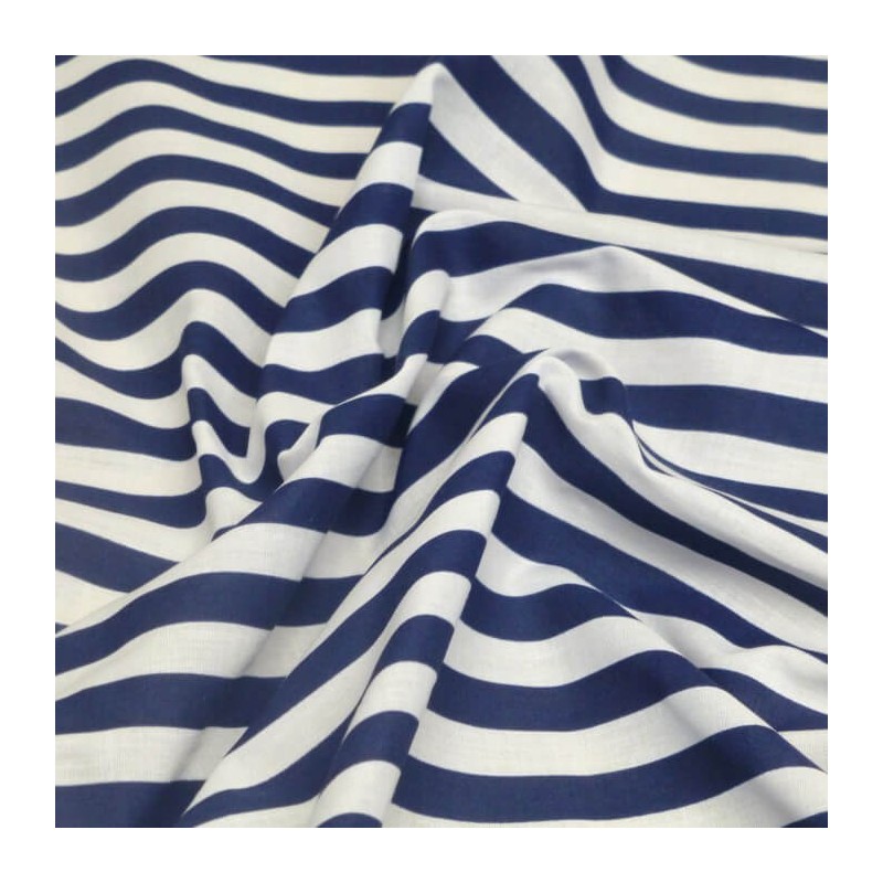 Polycotton Fabric Stripe 12mm Candy Stripes