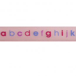 15mm x 3.5m ABC Alphabet Letters Ribbon Multi Colour Celebration