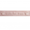 Celebrate Ribbon 15mm x 3.5m Gift For You White On Baby Pink