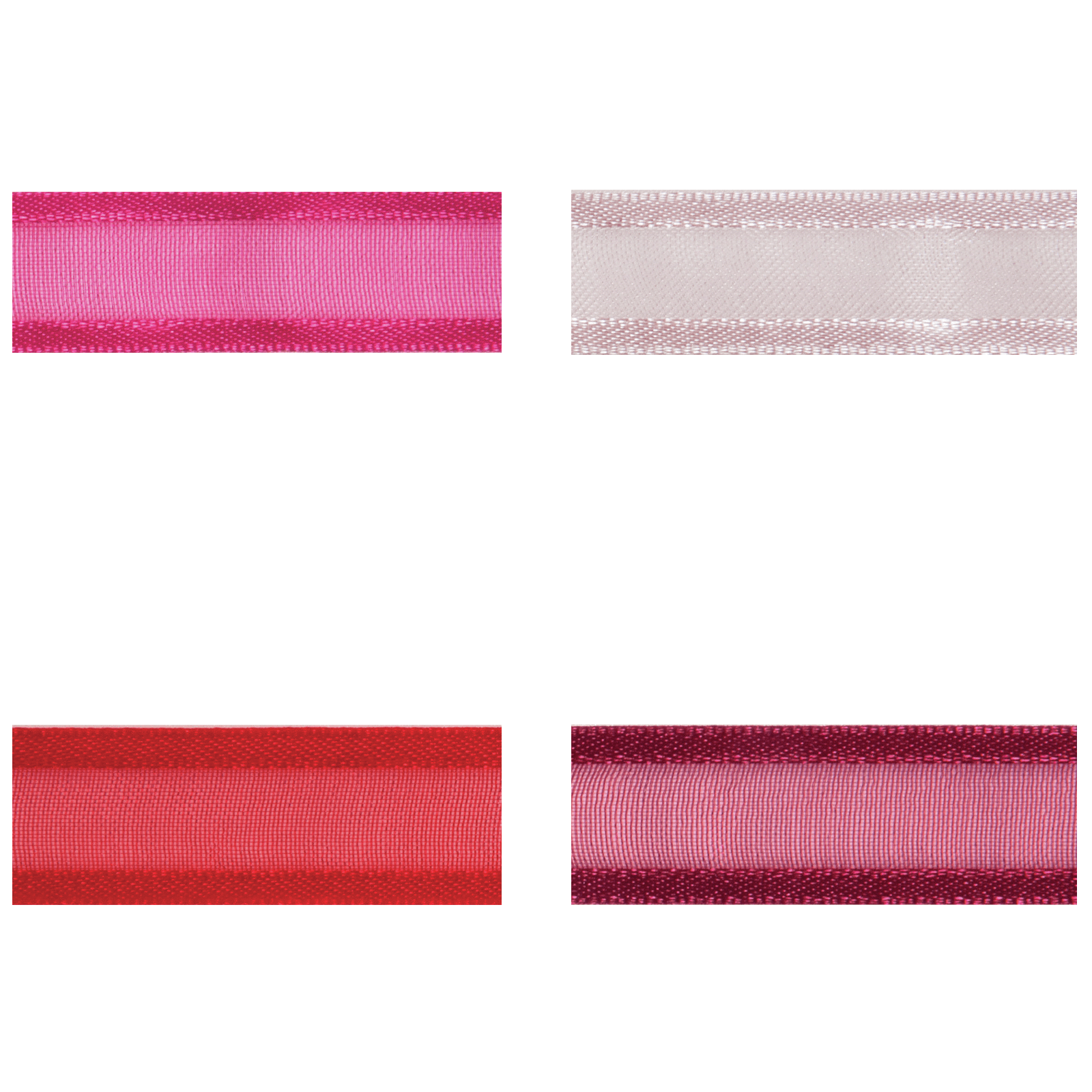 Satin Edge Nylon Organza Split 20mm x 4m Craft Ribbon Multi Colour Celebration
