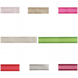 Satin Edge Nylon Organza Split 12mm x 5m Craft Ribbon Multi Colour Celebration