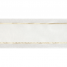 Celebrate Ribbon Satin Edge White With Metallic Gold Stripe Organza Split Craft