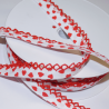 14mm Bias Binding Floating Hearts Frilled Lace Edge