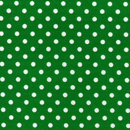 Emerald Green Polycotton Fabric Oh Sew 4mm Polka Dots Spots Spotty