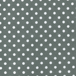 Grey Polycotton Fabric Oh Sew 4mm Polka Dots Spots Spotty