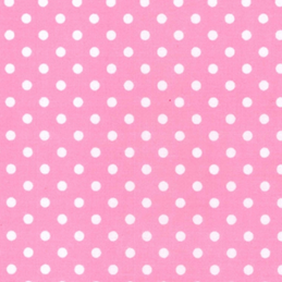 Pink Polycotton Fabric Oh Sew 4mm Polka Dots Spots Spotty