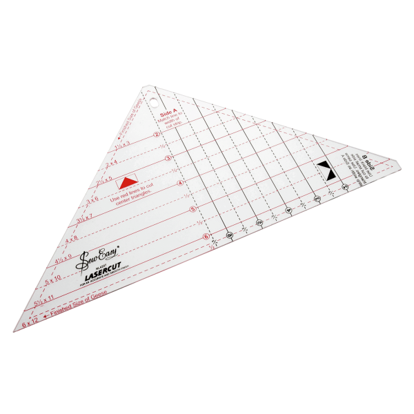 Sew Easy Patchwork Quilting Ruler 90 Degree Triangle 7.5" 15.5"