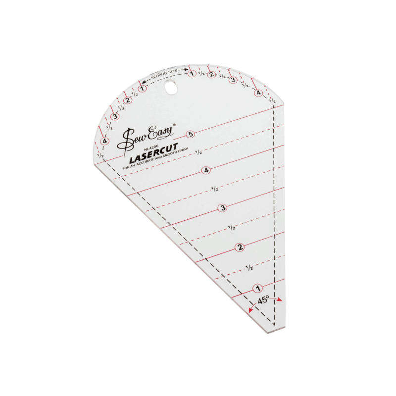45 Degree Petal Sew Easy Patchwork Quilting Ruler Template 