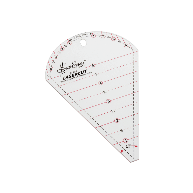 45 Degree Petal Sew Easy Patchwork Quilting Ruler Template