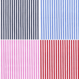 3mm Stripes Lines Polycotton Shirting Dressmaking Fabric